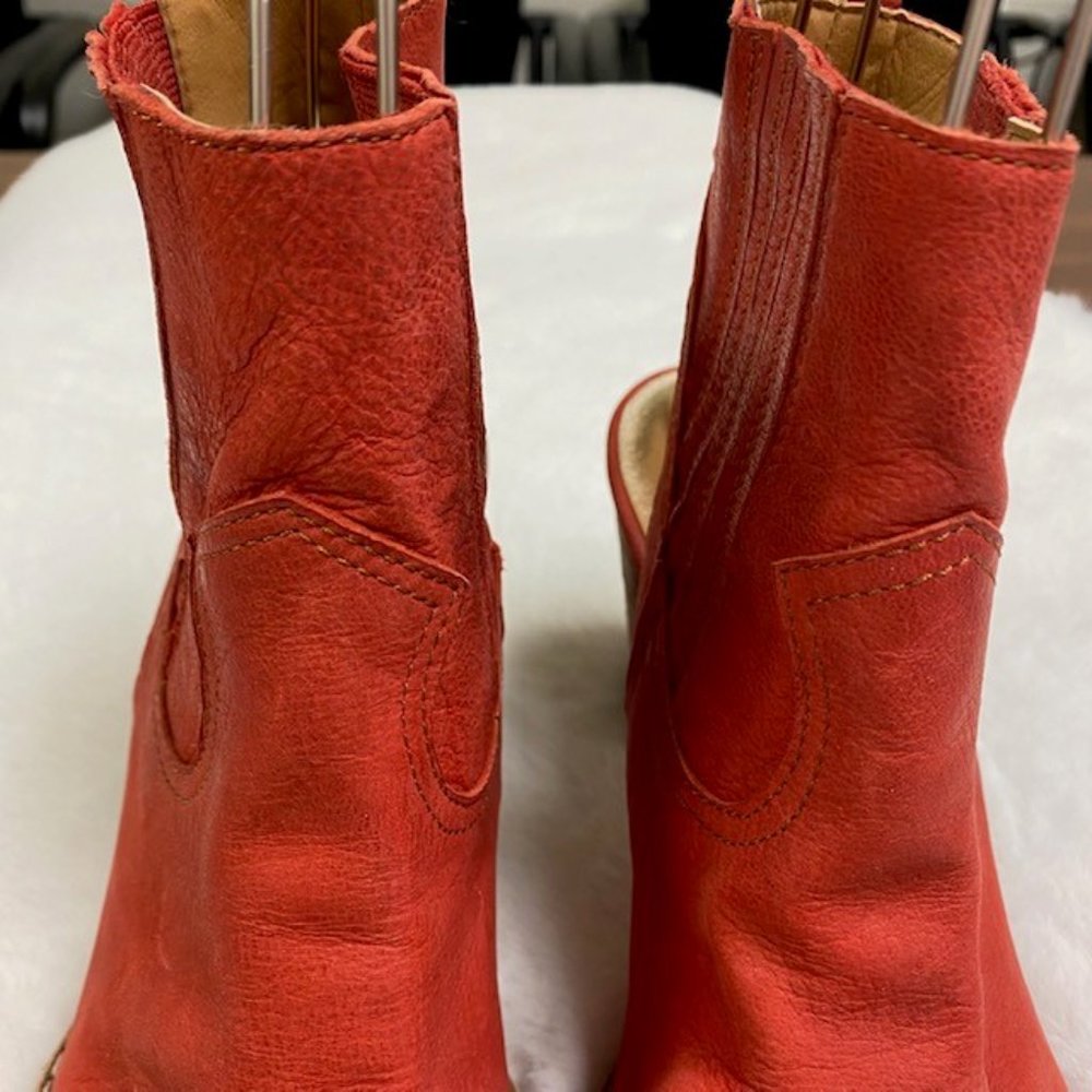 Dolce Vita Jasper Red Mule Open Heel Booties Size 6.5 - Picture 3 of 10
